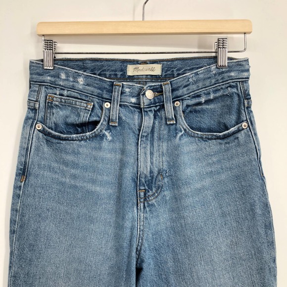 Madewell The Mom Jeans in Melva Wash Denim High Rise Tapered Blue Size 25 - Picture 3 of 7